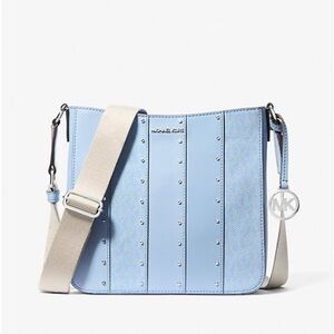 Michael Kors Jet Set Small Studded Patchwork and Signature Logo Crossbody